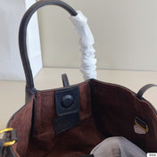 SMALL PINACOTECA TOTE BAG 25 IN BLACK CALFSKIN