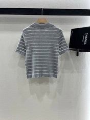 CHANEL SHORT SLEEVE KNIT TOP
