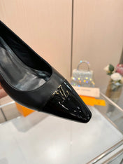 LV 26S POINTED-TOE HIGH HEELS 55 MM IN BLACK CALFSKIN