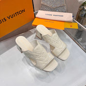 LV 26S HIGH-HEELED SANDALS 55 MM IN CREAM WHITE SHINY CALFSKIN