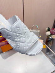 LV 26S HIGH-HEELED SANDALS 55 MM IN WHITE CALFSKIN