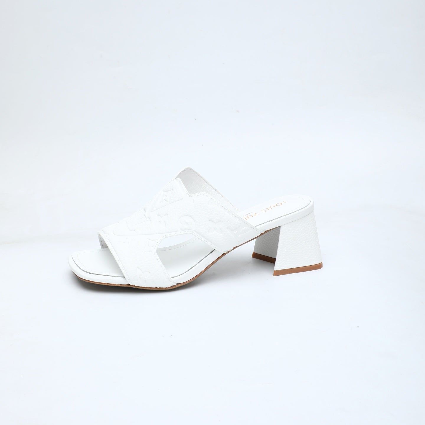 LV 26S HIGH-HEELED SANDALS 55 MM IN WHITE CALFSKIN