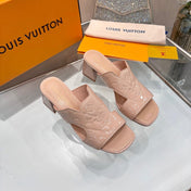 LV 26S HIGH-HEELED SANDALS 55 MM IN SOFT BEIGE PINK SHINY CALFSKIN