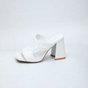 LV 26S HIGH-HEELED SANDALS 90 MM IN WHITE CALFSKIN