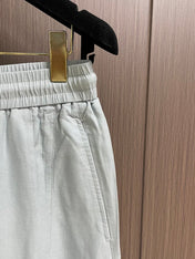 HERMES 26S DRAWSTRING ELASTIC-WAIST PANTS 721