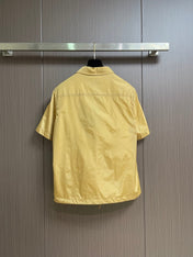 PRADA 26S SHORT-SLEEVE ZIP-UP SHIRT 1034