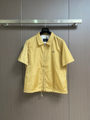 PRADA 26S SHORT-SLEEVE ZIP-UP SHIRT 1034
