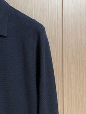 LORO PIANA 26S LONG-SLEEVE KNIT POLO SWEATER 910