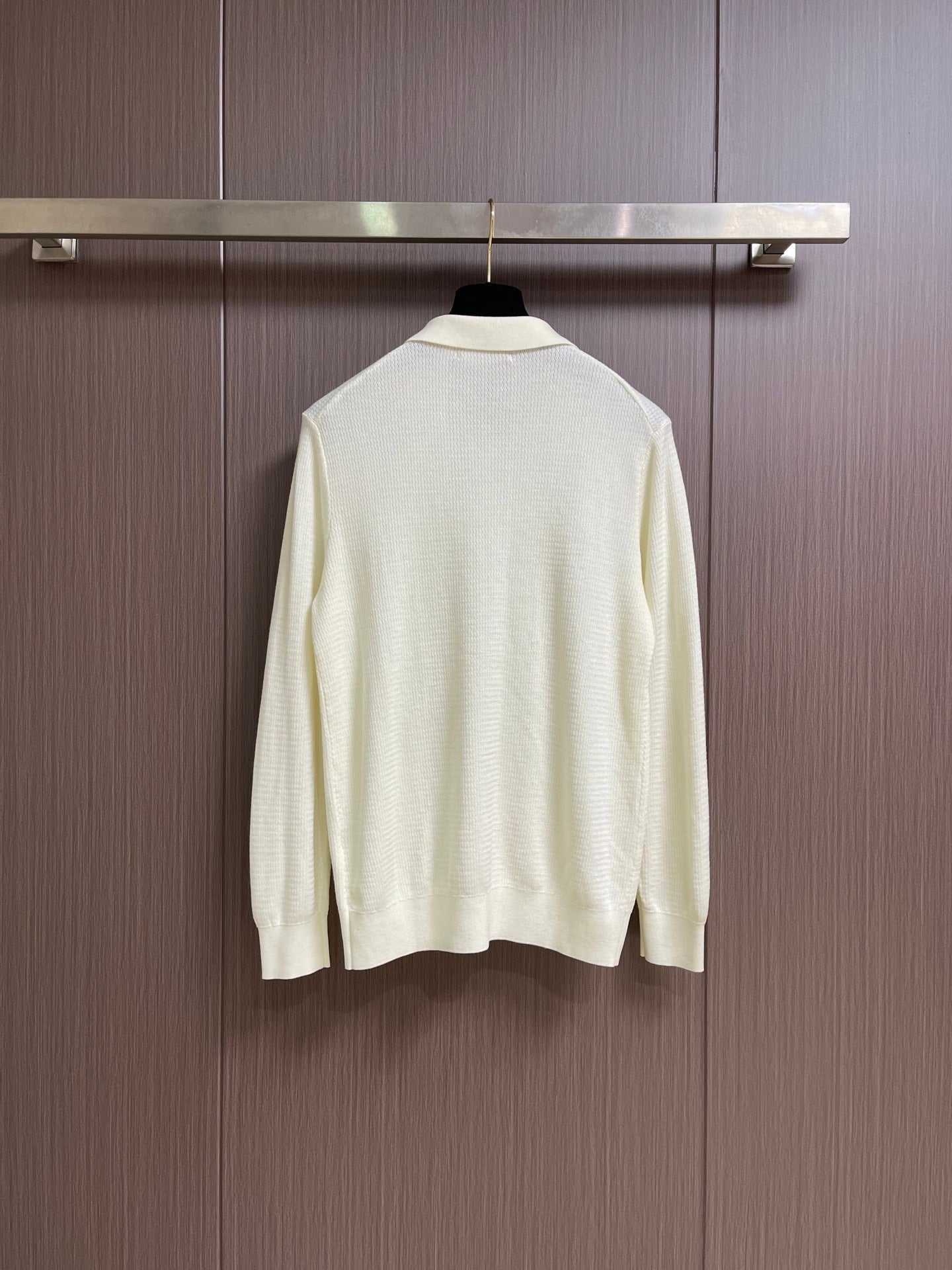 LORO PIANA 26S LONG-SLEEVE KNIT POLO SWEATER 909