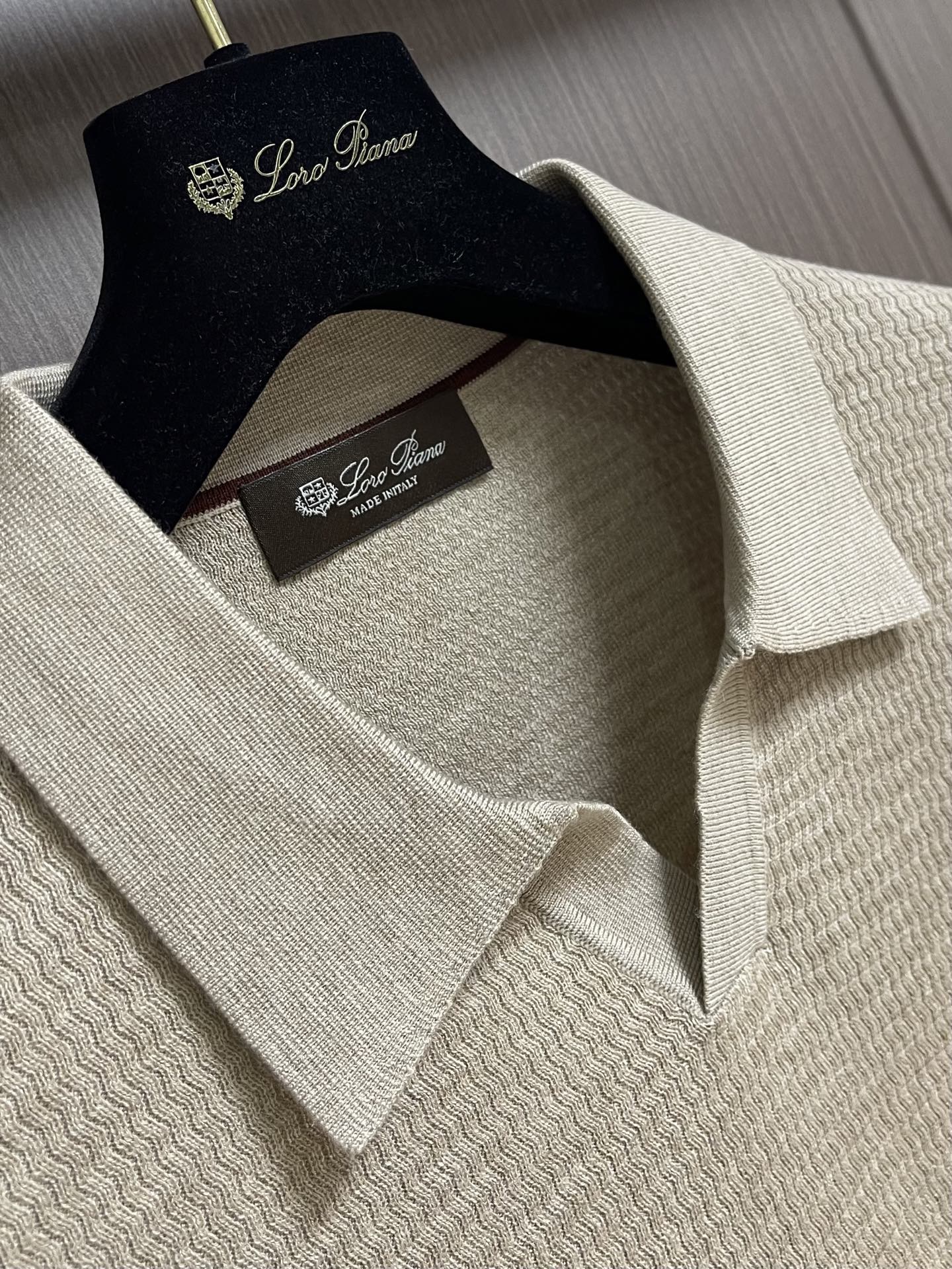 LORO PIANA 26S LONG-SLEEVE KNIT POLO SWEATER 908