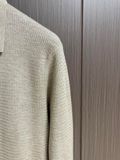 LORO PIANA 26S LONG-SLEEVE KNIT POLO SWEATER 908