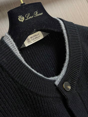 LORO PIANA 26S CREW-NECK KNIT CARDIGAN 907