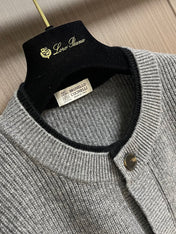 LORO PIANA 26S CREW-NECK KNIT CARDIGAN 906