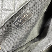 CHANEL 26S FLAP BAG 46 IN BLACK CAVIAR CALFSKIN