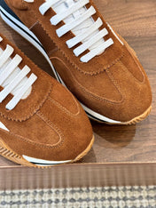TOM FORD SNEAKERS IN TAN BROWN SUEDE 432168