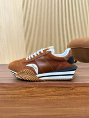 TOM FORD SNEAKERS IN TAN BROWN SUEDE 432168