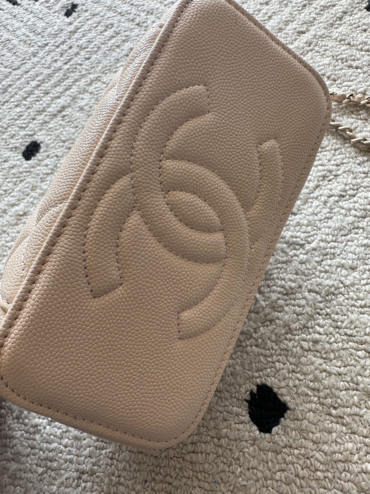 CHANEL 25S VANITY BAG 17 IN LIGHT PINK CAVIAR LEATHER