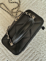 CHANEL 25S VANITY BAG 17 IN BLACK CAVIAR LEATHER WITH GOLD HARDWARE