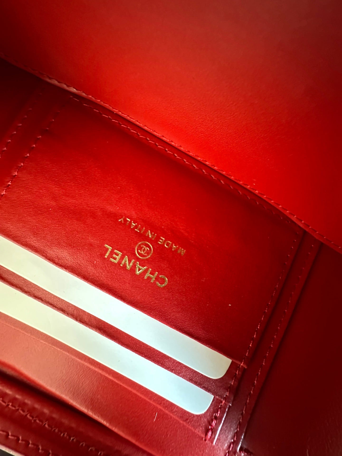 CHANEL 25S VANITY BAG 17 IN RED CAVIAR LEATHER WITH GOLD HARDWARE