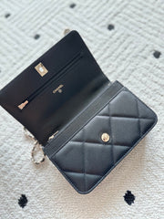 CHANEL 25S MINI FLAP BAG 19 IN BLACK CAVIAR LEATHER