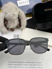 RECTANGULAR FRAME METAL SUNGLASSES G380 IN ACETATE