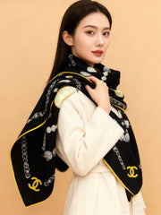 CHANEL 25S SCARF 135 CM IN CASHMERE SILK 941837