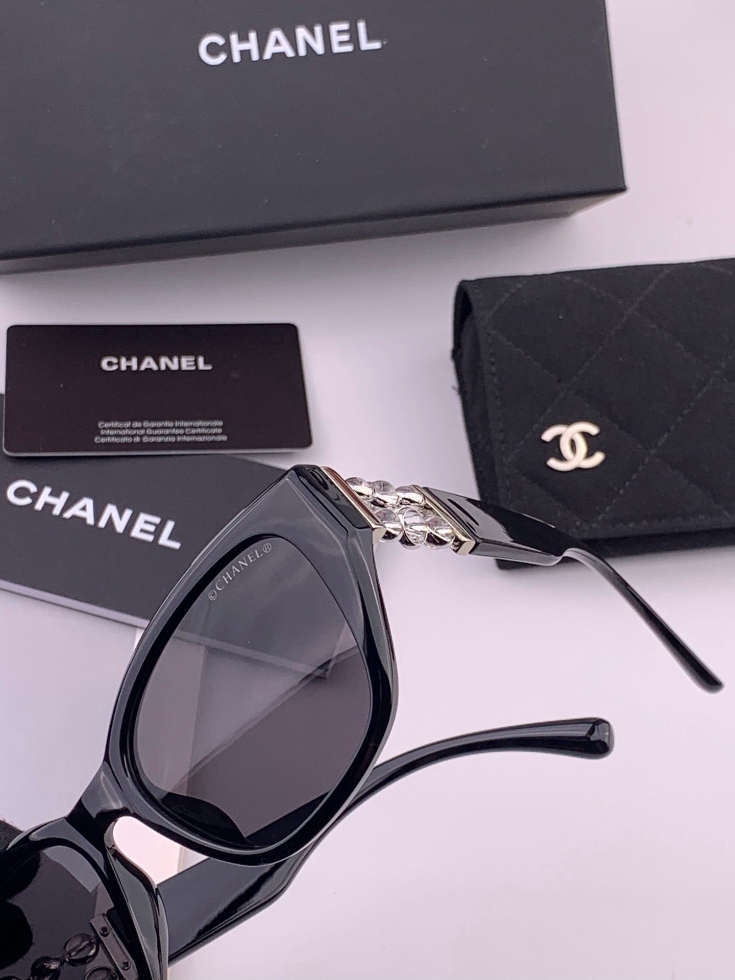 CHANEL 26S BLACK RECTANGULAR FRAME IN ACETATE 406783