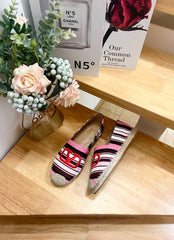 FLAT ESPADRILLE IN COLORFUL CANVAS 2 CM
