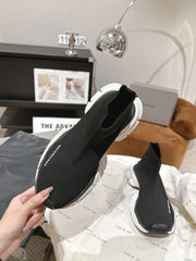 BALENCIAGA 25S SPEED TRAINER SNEAKERS 55 MM IN BLACK KNIT STYLE 1