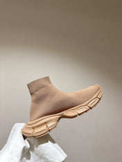 BALENCIAGA 25S SPEED TRAINER SNEAKERS 55 MM IN BEIGE KNIT