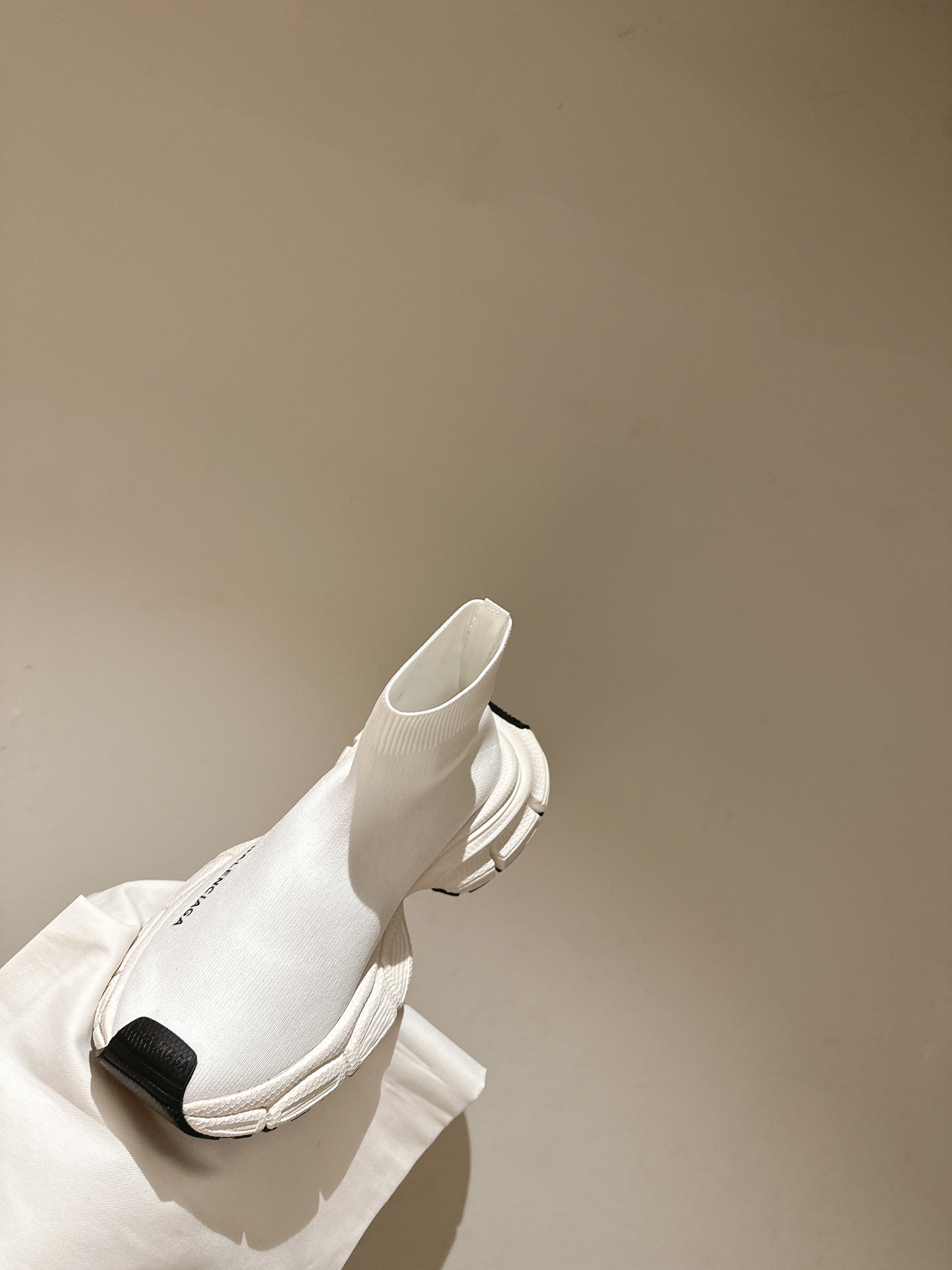 BALENCIAGA 25S SPEED TRAINER SNEAKERS 55 MM IN WHITE KNIT