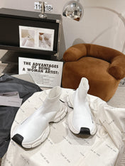 BALENCIAGA 25S SPEED TRAINER SNEAKERS 55 MM IN WHITE KNIT