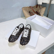 THE ROW 26S LACE-UP SNEAKERS IN BLACK LEOPARD CALF HAIR
