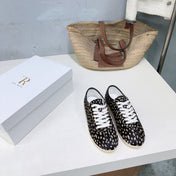 THE ROW 26S LACE-UP SNEAKERS IN BLACK LEOPARD CALF HAIR