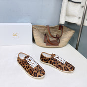 THE ROW 26S LACE-UP SNEAKERS IN BROWN LEOPARD CALF HAIR