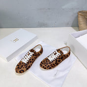 THE ROW 26S LACE-UP SNEAKERS IN BROWN LEOPARD CALF HAIR