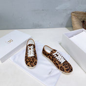 THE ROW 26S LACE-UP SNEAKERS IN BROWN LEOPARD CALF HAIR