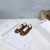 THE ROW 26S LACE-UP SNEAKERS IN BROWN LEOPARD CALF HAIR