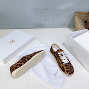 THE ROW 26S LACE-UP SNEAKERS IN BROWN LEOPARD CALF HAIR