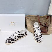 THE ROW 26S LACE-UP SNEAKERS IN LEOPARD CALF HAIR