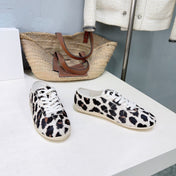 THE ROW 26S LACE-UP SNEAKERS IN LEOPARD CALF HAIR