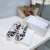 THE ROW 26S LACE-UP SNEAKERS IN LEOPARD CALF HAIR