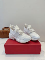 VIV' RUN SNEAKERS IN WHITE TECHNICAL FABRICS TRASS BUCKLE