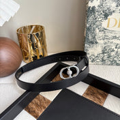 DIOR 26S BELT 20 MM IN BLACK CALFSKIN 656804