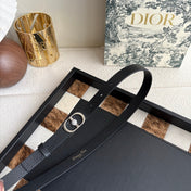 DIOR 26S BELT 20 MM IN BLACK CALFSKIN 656804