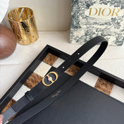 DIOR 26S BELT 20 MM IN BLACK CALFSKIN 656805