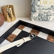 DIOR 26S BELT 20 MM IN CREAM WHITE CALFSKIN 656806