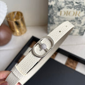 DIOR 26S BELT 20 MM IN CREAM WHITE CALFSKIN 656806