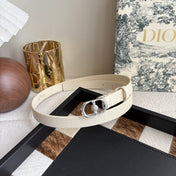 DIOR 26S BELT 20 MM IN CREAM WHITE CALFSKIN 656806