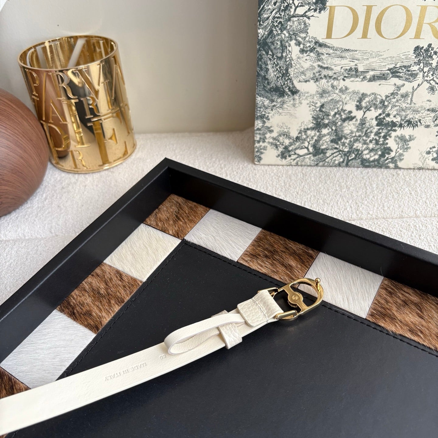 DIOR 26S BELT 20 MM IN CREAM WHITE CALFSKIN 656807